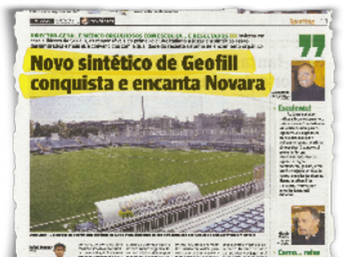 “El nuevo sintético con geofil conquista y encanta novara” – O JOGO – 10/11/2010